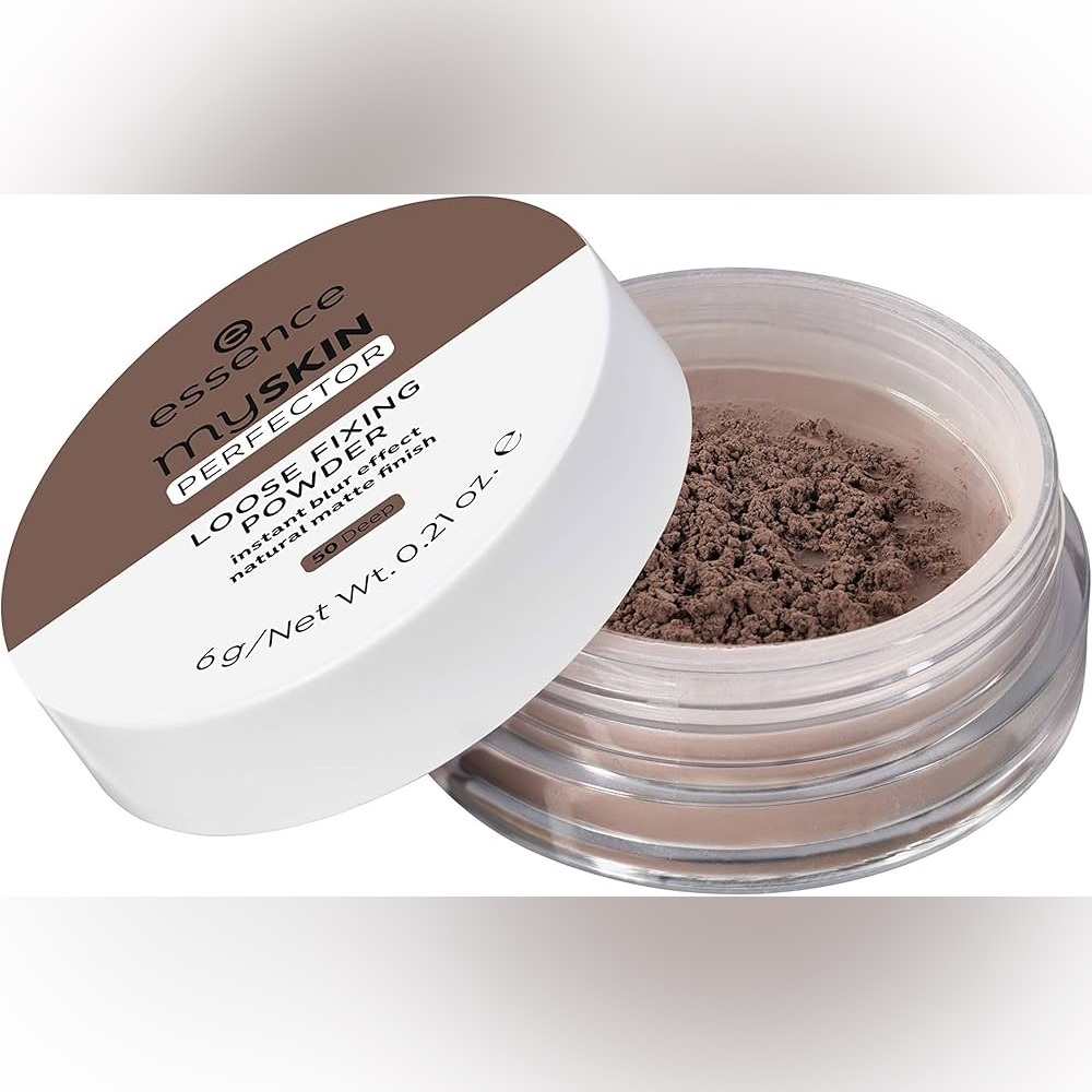 Essence MySkin Perfector Loose fixing Powder, Matte Finish Dust - Deep Brown